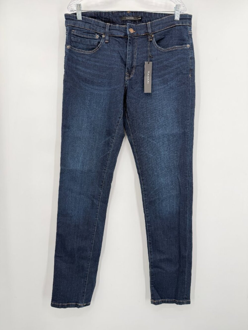 Tahari Women’s Plus Size 32 Dark Wash Straight Leg Stretch Jeans NWT